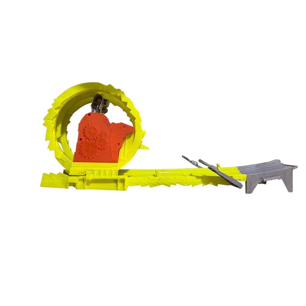 Hot Wheels Monster Trucks Track Piece Loop Launcher Yellow Excellent Stunt Set